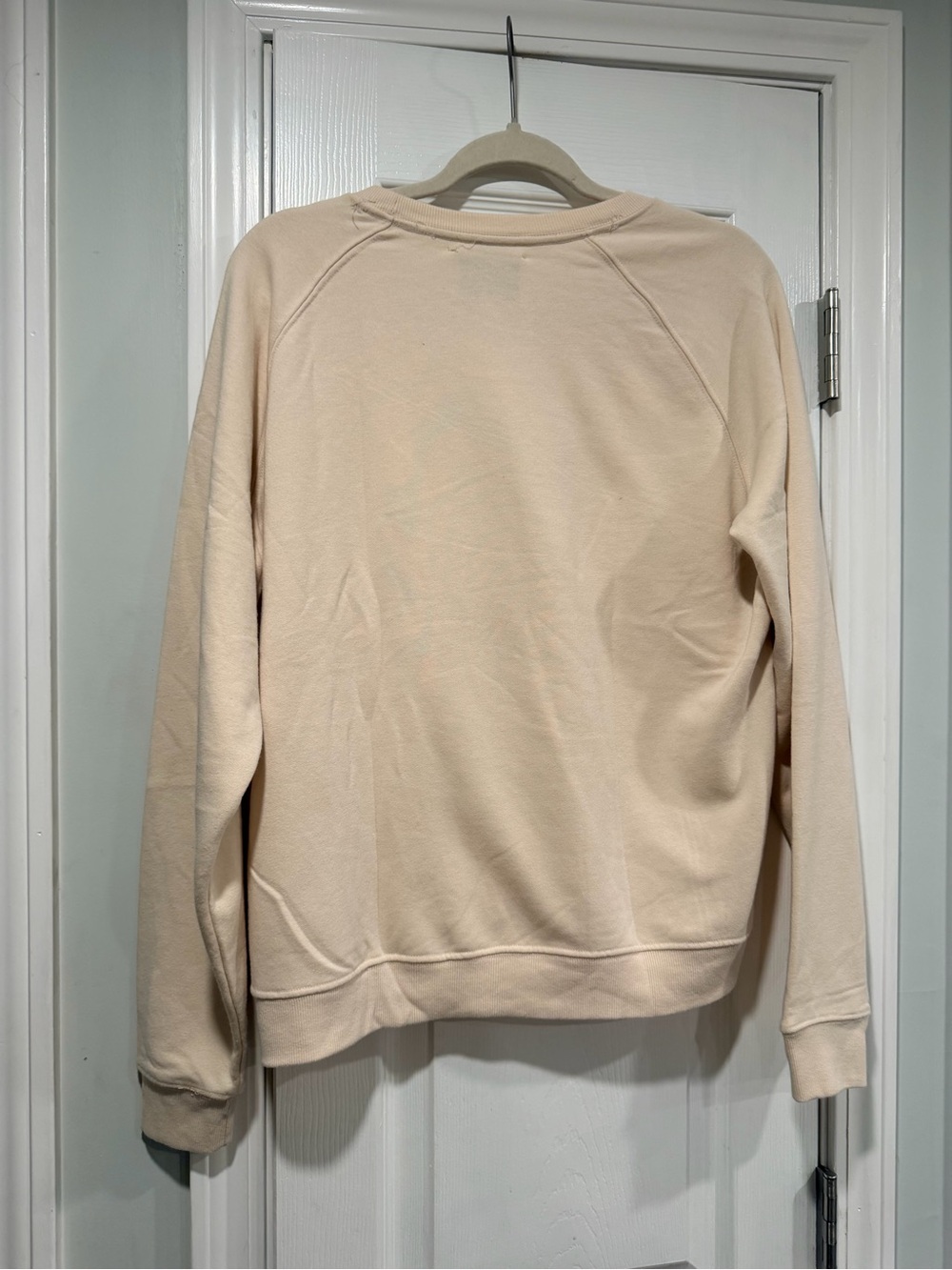 NWOT Maeve Anthropologie Size XL Dog Gift Bow Graphic Sweatshirt Beige Gold - Picture 7 of 10